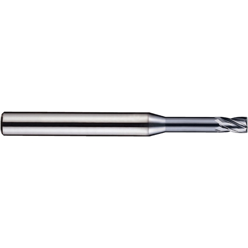 Corner Radius End Mill; 3 mm Dia. × 4.5 mm LOC × 6 mm Shank Dia. × 60 mm OAL ; 4 FL ; Carbide ; AlCrN ; Series SEME64